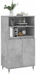 vidaXL Ντουλάπι Γκρι σκυροδέματος 60x36x110 εκ. από Επεξεργασμένο Ξύλο