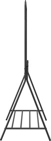 vidaXL Ράφι Ρούχων με αποθήκευση Μαύρο 100 x 56 x 154 εκ Ατσάλι