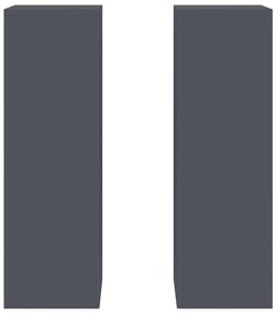 vidaXL Βάση φυτών 2 pcs Ανθρακί 24 x 24 x 75 εκ. Ατσάλι