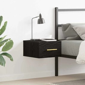 vidaXL Κομοδίνο Τοίχου Μαύρη Δρυς 35x35x20 εκ.