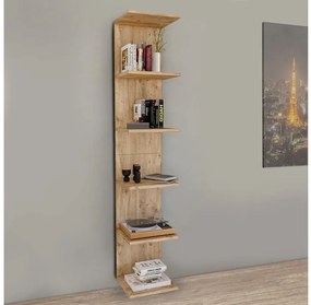 Βιβλιοθήκη - Ραφιέρα τοίχου μελαμίνης Ogden Megapap pine oak 34,5x30x180εκ. GP041-0010,2-GP041-0010,2-Καφέ GP041-0010,2