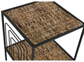 Ράφια Home ESPRIT Μαύρο Μέταλλο ίνα 35 x 35 x 98 cm