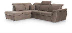 Γωνιακός καναπές Κρεβάτι MILANOS, με αποθηκευτικό χώρο, μπέζ σκούρο 267x103x212cm-Αριστερή γωνία-BOG9934