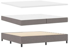 vidaXL Κρεβάτι με ελατήρια με στρώμα Taupe 200 x 200 cm ύφασμα