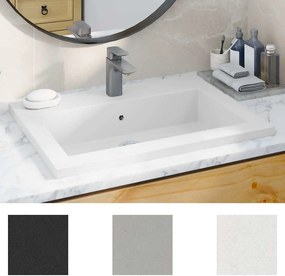 vidaXL Νιπτήρας Λευκός 600 x 450 x 120 χιλ. Γρανιτένιος