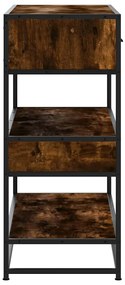 vidaXL Τραπέζι Κονσόλα Καπνιστή Δρυς 90x35x80 εκ. Επεξεργασμένο Ξύλο
