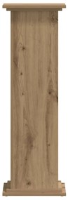 vidaXL Βάσεις Φυτών Αρτισιανή Δρυς 33x33x100 εκ. Επεξ. Ξύλο