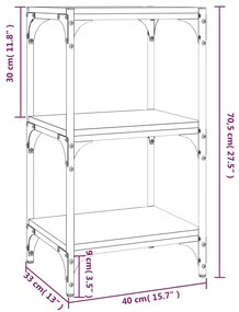 ΒΙΒΛΙΟΘΗΚΗ SONOMA ΔΡΥΣ 40X33X70,5 ΕΚ. ΕΠΕΞΕΡΓ. ΞΥΛΟ &amp; ΑΤΣΑΛΙ 819308