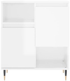 vidaXL Ντουλάπι Γυαλιστερό Λευκό 60x35x70 εκ. από Επεξεργασμένο Ξύλο