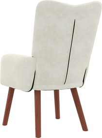 vidaXL Πολυθρόνα Κρεμ 63 x 67 x 94 εκ. Βελούδο