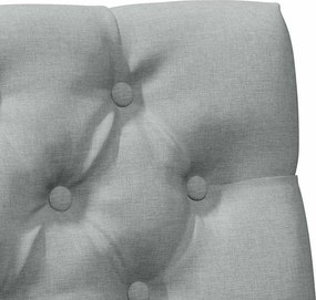 vidaXL Ταπετσαρισμένο κεφαλάρι Ανοιχτό γκρι 100 cm
