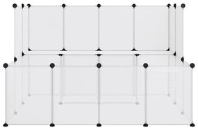 vidaXL Κλουβί Μικρών Ζώων Διαφανές 143x107x93 εκ Πολυπροπυλένιο&amp;Ατσάλι
