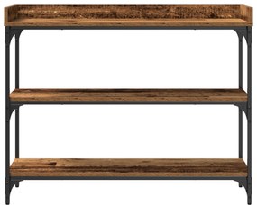vidaXL Κονσόλα από Ξύλο με Διαστάσεις 100x30x80 εκ., Από Μηχανικά Ξύλα και Σίδερο