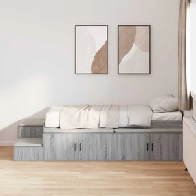 vidaXL Κρεβάτι Αποθήκευσης Γκρι Sonoma 75x190 εκ.
