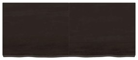 vidaXL Ράφι Τοίχου Σκούρο Καφέ 120x50x(2-6) εκ. Επεξ. Μασίφ Ξύλο Δρυός