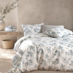 Σεντόνια Υπέρδιπλα (Σετ) Rythmos Gardenia Γκριζομπλε