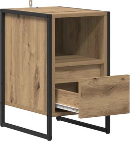 vidaXL Κομοδίνο Artisan Δρυς 39,5 x 30 x 50 εκ Επεξεργασμένο Ξύλο