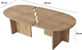 Coffee Table Missisipi - Sapphire Oak Sapphire Oak