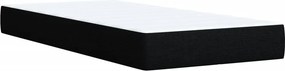 vidaXL Κρεβάτι Boxspring με Στρώμα Μαύρο 90x200 εκ. Υφασμάτινο