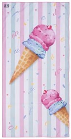 Beauty Home Πετσέτα θαλάσσης διπλής όψης παιδική Microfiber Αrt 2267 Ροζ