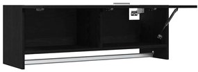 vidaXL Ντουλάπι με πόρτα Μαύρο 100 x 32.5 x 35 cm Επεξεργασμένο ξύλο
