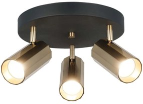 Φωτιστικό Οροφής - Σποτ Oktano 341LCA1132 35x15cm 3xGU10 7W Black-Gold Opviq