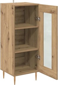 vidaXL Πλαϊνό γραφείο artisan δρυς 34 x 34.5 x 90 εκ