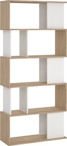 Maze βιβλιοθήκη  80x29,5x173,5εκ. Jackson Hickory / Λευκό