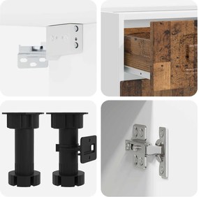 vidaXL Μονάδα κουζίνας KALMAR 5 pcs Παλαιωμένο ξύλο Επεξεργασμένο Ξύλο