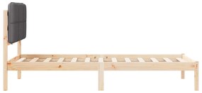 vidaXL Σκελετός Κρεβατιού με Επενδεδυμένο Κεφαλάρι Σκούρο Γκρι