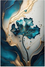 Πίνακας σε καμβά "Emerald Flower" Megapap ψηφιακής εκτύπωσης 70x100x3εκ.