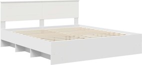 vidaXL Σκελετός Κρεβατιού Λευκό 180 x 200 cm Επεξεργασμένο Ξύλο