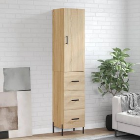 vidaXL Μπουφές Sonoma δρυς 34,5 x 34 x 180 εκ. από Επεξεργασμένο Ξύλο