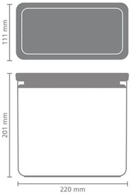 Κουτί αποθήκευσης Brabantia Tasty+ Stackable 1008875, 3,5 l, Σφραγισμένο με σιλικόνη, χωρίς BPA, Σκούρο γκρι