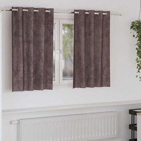 vidaXL Βελούδινες Κουρτίνες 2 pcs Καφέ 140 x 140 cm Βελούδο