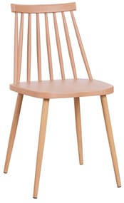 Καρέκλα ArteLibre CYGNET Cappuccino PP/Μέταλλο 42x46x80cm