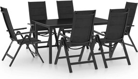 vidaXL Σετ Τραπεζαρίας Κήπου 7 Τεμαχίων Ανθρακί από Αλουμίνιο