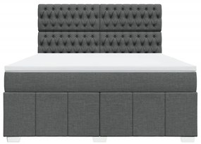 ΚΡΕΒΑΤΙ BOXSPRING ΜΕ ΣΤΡΩΜΑ ΣΚΟΥΡΟ ΓΚΡΙ 180X200 ΕΚ ΥΦΑΣΜΑΤΙΝ 3291755