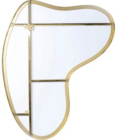 Καθρέφτης Τοίχου Dali Ορείχαλκος 120x110 εκ. 110x3x120εκ - Χρυσό