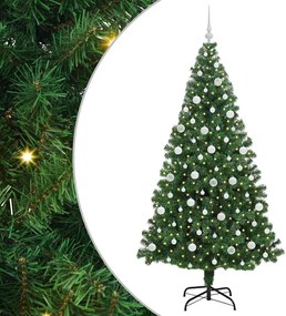 vidaXL Τεχνητό Χριστουγεννιάτικο Δέντρο με 300 LED Πράσινο 210 cm