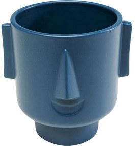 Vase Faccia Blue 12cm - Μπλε