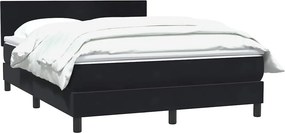vidaXL Κρεβάτι Boxspring με Στρώμα Μαύρο 160x210 εκ. Βελούδινο