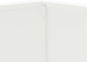 vidaXL Γλάστρα Λευκό 50 x 50 x 40 cm Ατσάλι