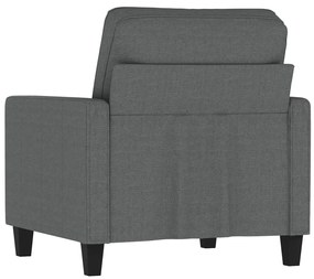 vidaXL Πολυθρόνα Σκούρο Γκρι 60 εκ. Υφασμάτινη