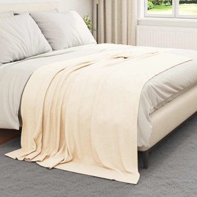 vidaXL Κουβέρτα Κρεμ 200 x 150 cm Μαλλί
