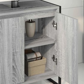 vidaXL Ντουλάπι Μπάνιου Γκρίζο Σονομα 60 x 30 x 60 cm