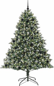 vidaXL Τεχνητό Χριστουγεννιάτικο Δέντρο με 300 LED Πράσινο 210 cm
