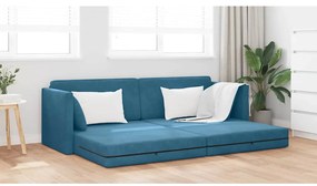 vidaXL Καναπές-κρεβάτι Μπλε 213 x 76 x 77 εκ Βελούδο