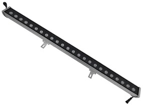 05114 GloboStar® GLOBOSTAR® WASHER-MOZA 05114 Μπάρα Φωτισμού Wall Washer LED 48W 4800lm 10-30° DC 24V Αδιάβροχο IP66 RGB Dimmable - Γκρι Ανθρακί - Μ100 x Π6.5 x Υ6.6cm - 3 Χρόνια Εγγύηση