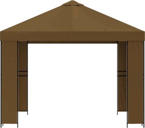 vidaXL Κιόσκι 3 x 3 m Taupe Πολυεστέρας και Χάλυβας 190 gsm